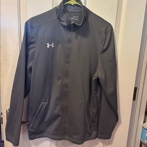 Under Armour Coldgear Men’s Charcoal Full-Zip Jacket size small gray
